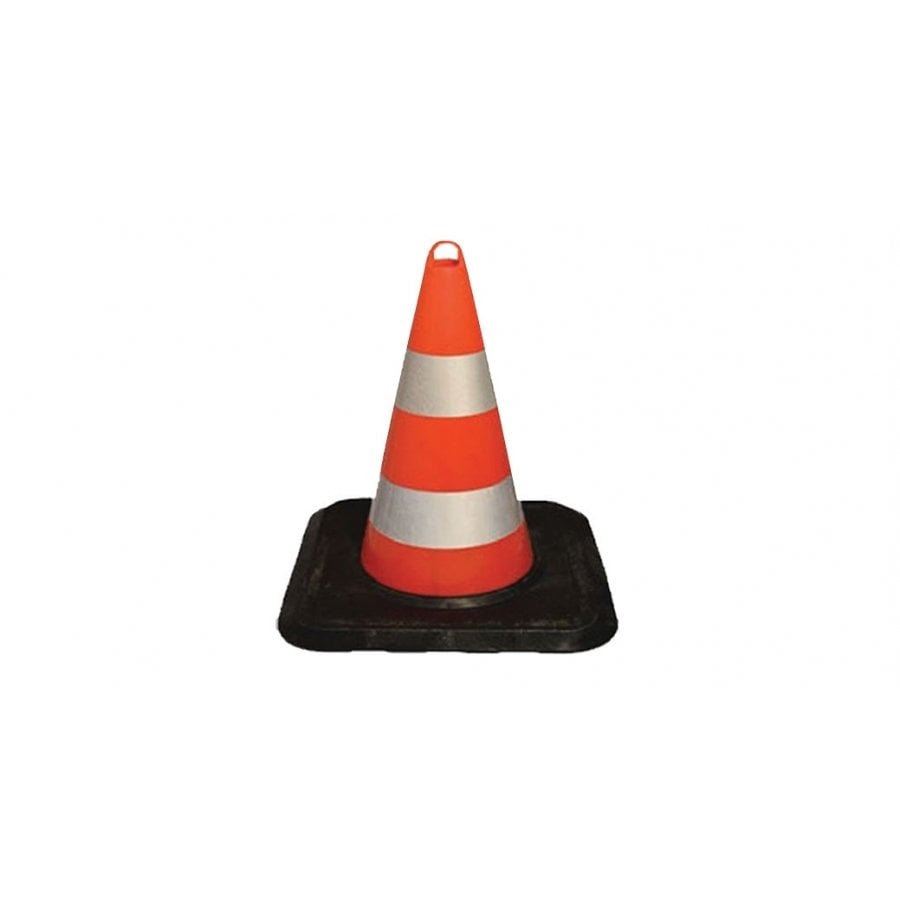 75'li Kırılmaz Trafik Konisi - Çift Reflektifli | Ağırlıklı